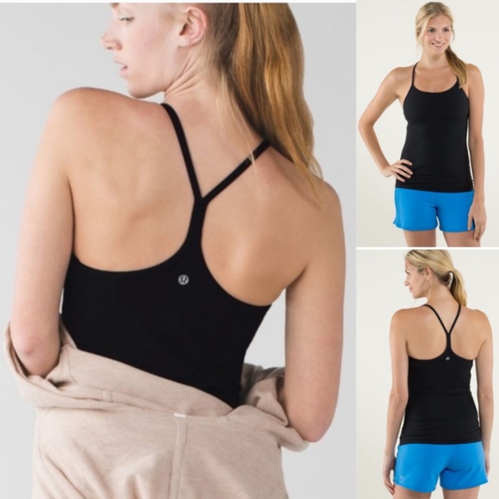Lululemon power y tank- built in bra - size 4